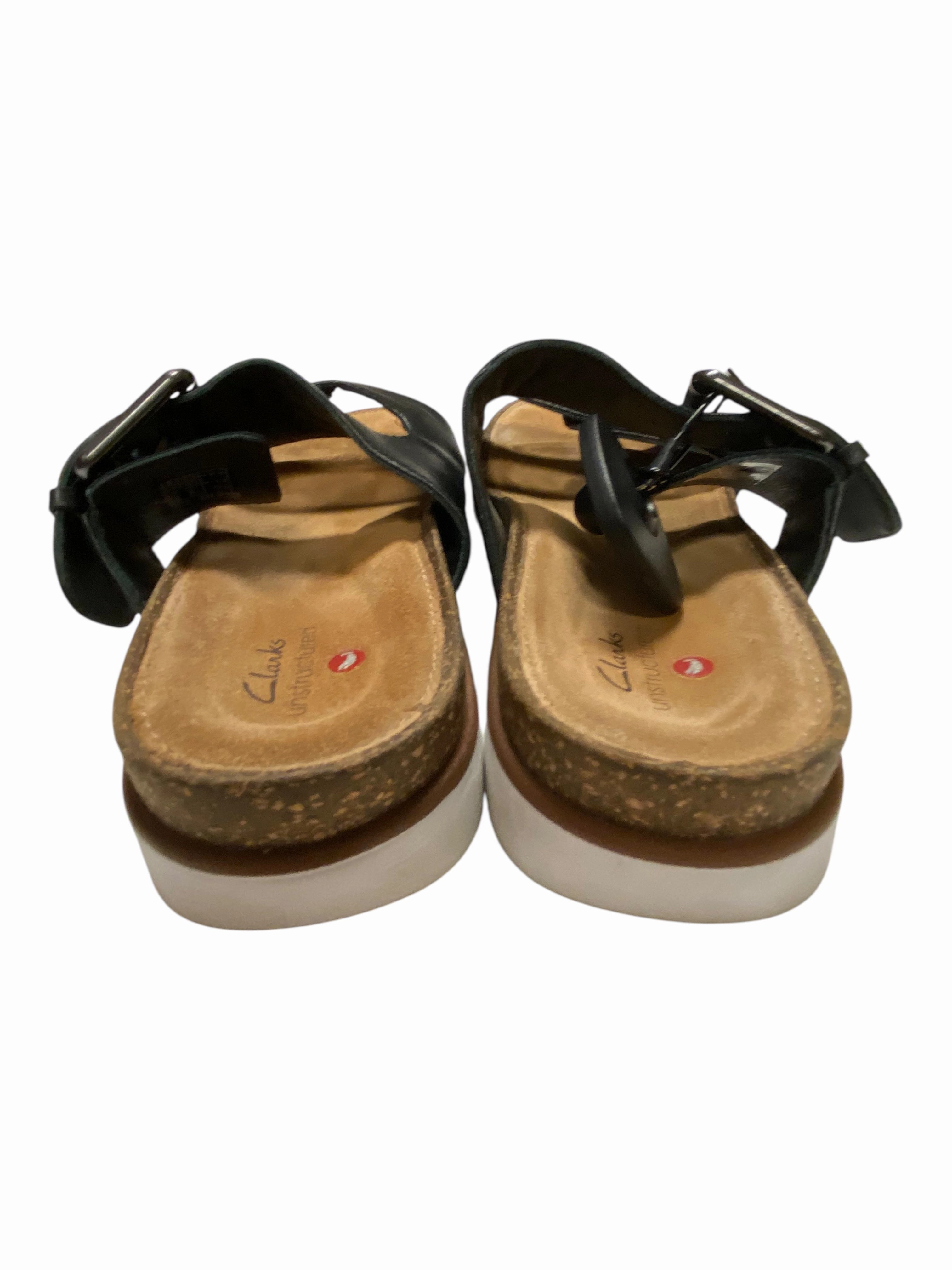 Sandals Flats By Clarks In Multi, Size:7 Leather Footwear