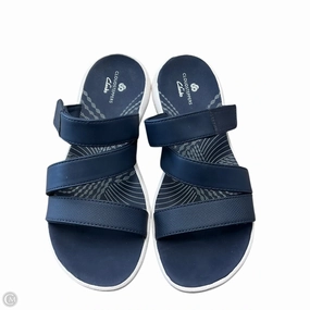 Sandals Flats By Clarks In Navy, Size: 6 Clarks leather shoes for daily wear