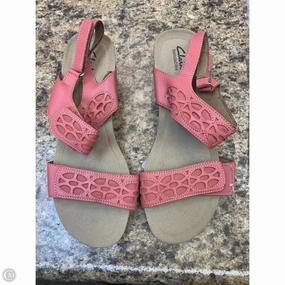 Sandals Flats By Clarks In Pink, Size: 10 Clarks leather shoes for daily wear