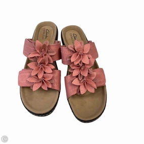 Sandals Flats By Clarks In Pink, Size: 9 Clarks leather shoes for daily wear