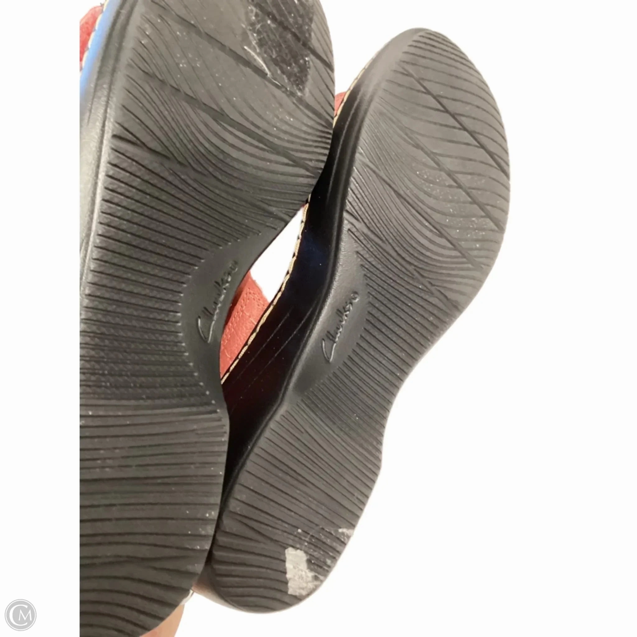 Sandals Flats By Clarks In Pink, Size: 9 Leather Footwear
