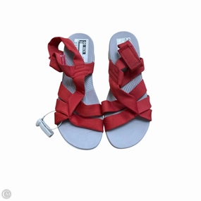 Sandals Flats By Clarks In Red, Size: 8.5 Clarks leather shoes for daily wear