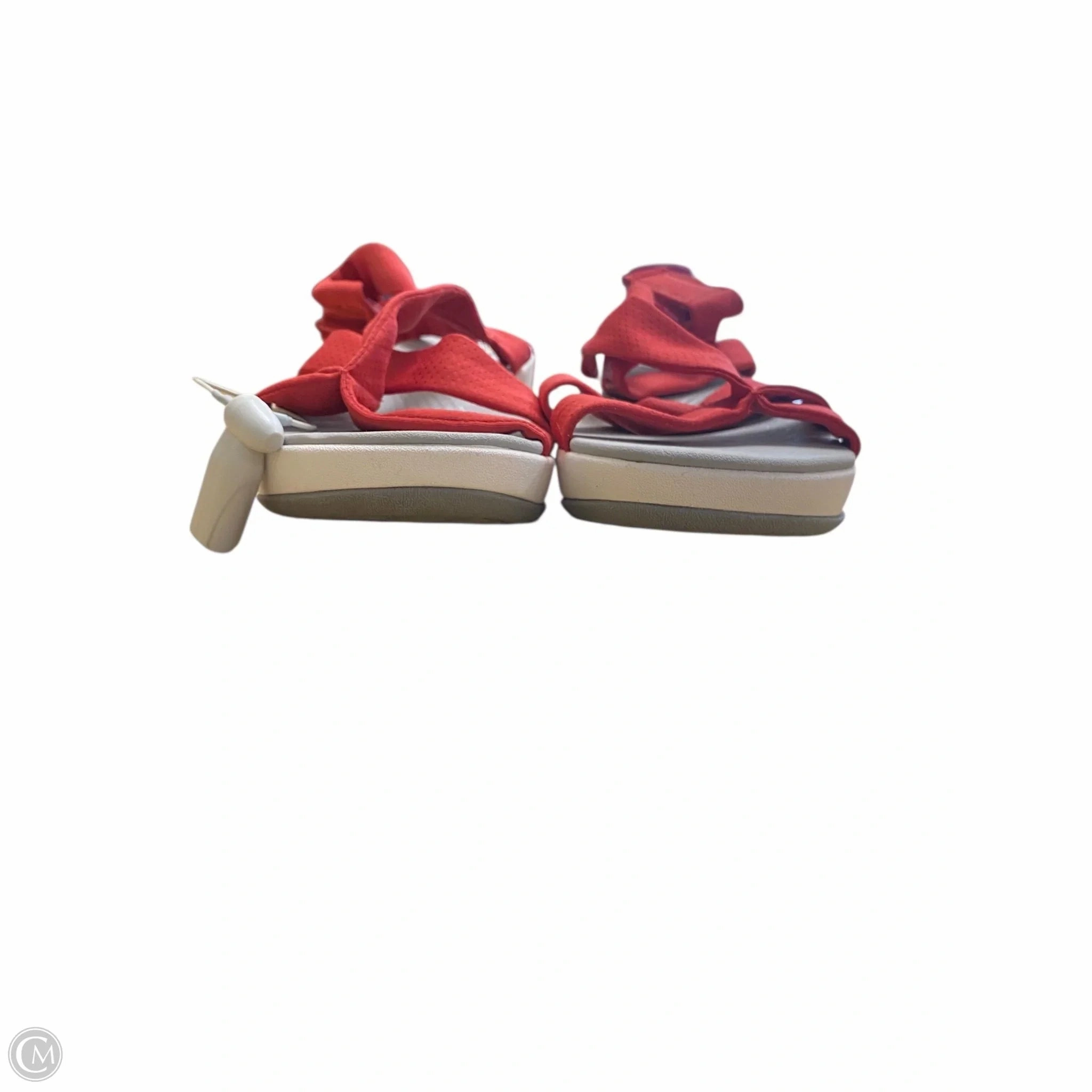 Sandals Flats By Clarks In Red, Size: 8.5 Leather Footwear