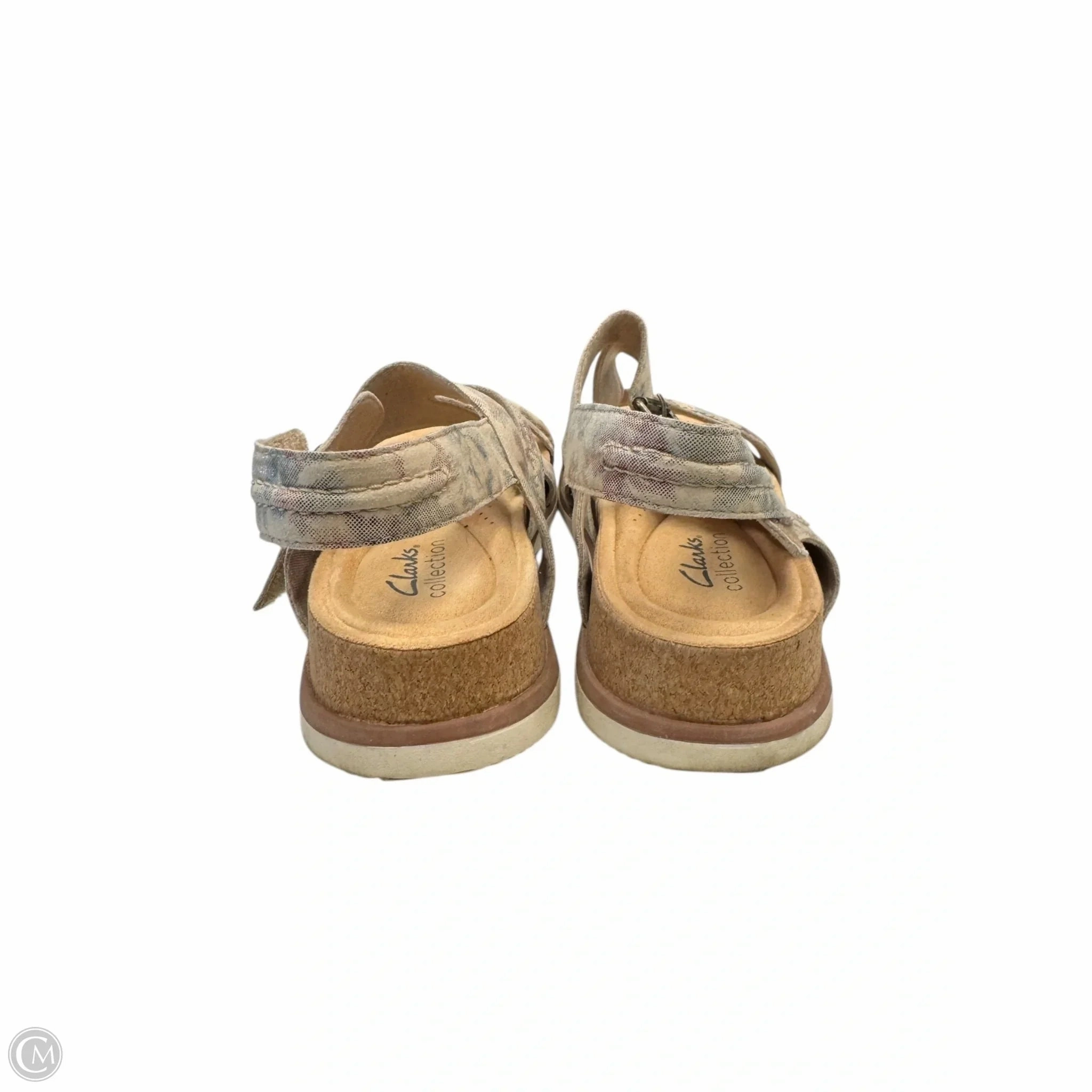 Sandals Flats By Clarks In Tan, Size: 6 Leather Footwear