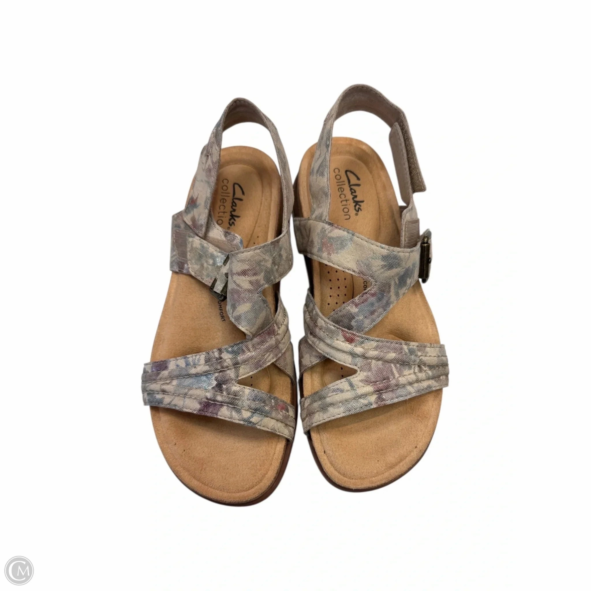 Sandals Flats By Clarks In Tan, Size: 6 Leather Footwear