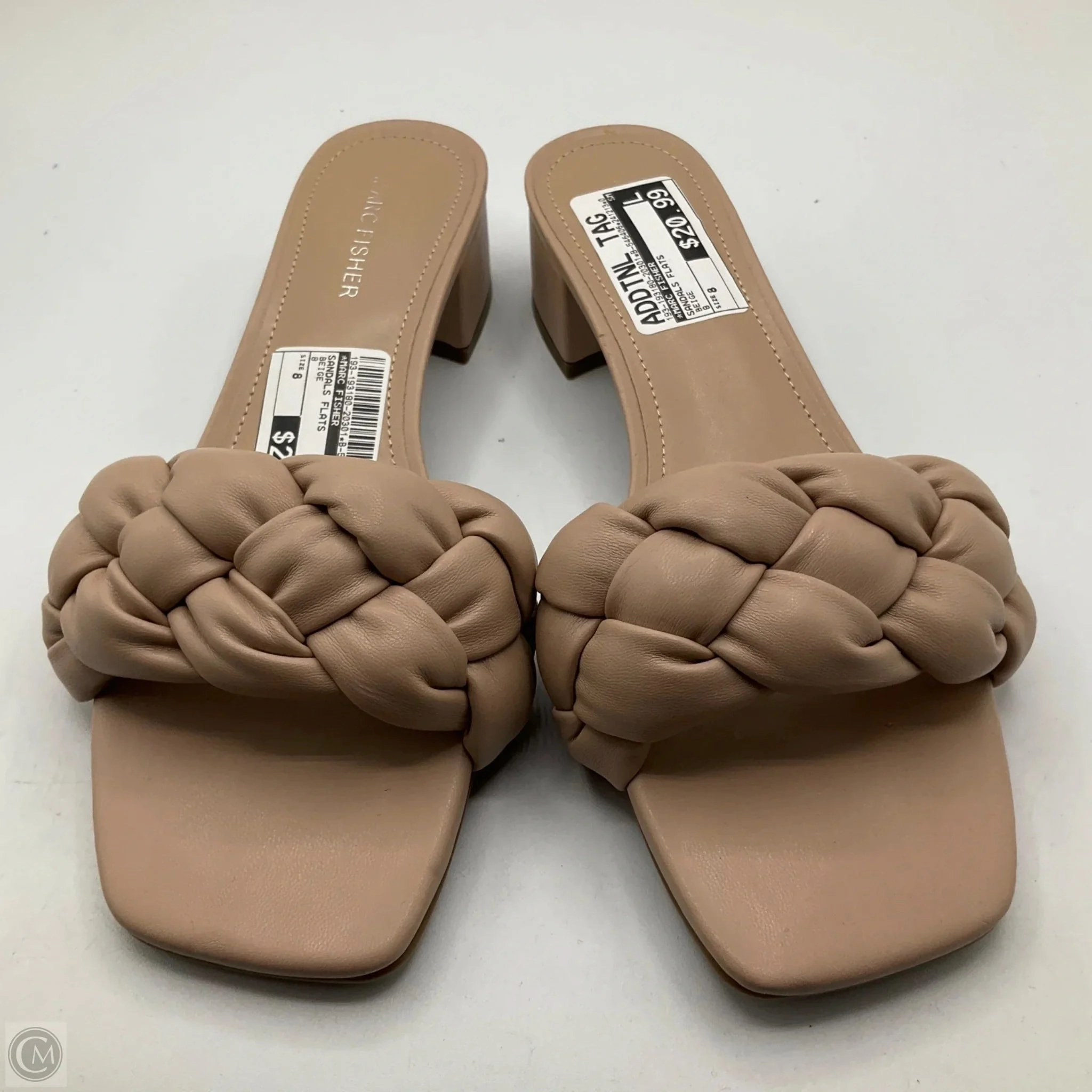 Sandals Flats By Marc Fisher In Beige, Size: 8 Fashion Heels