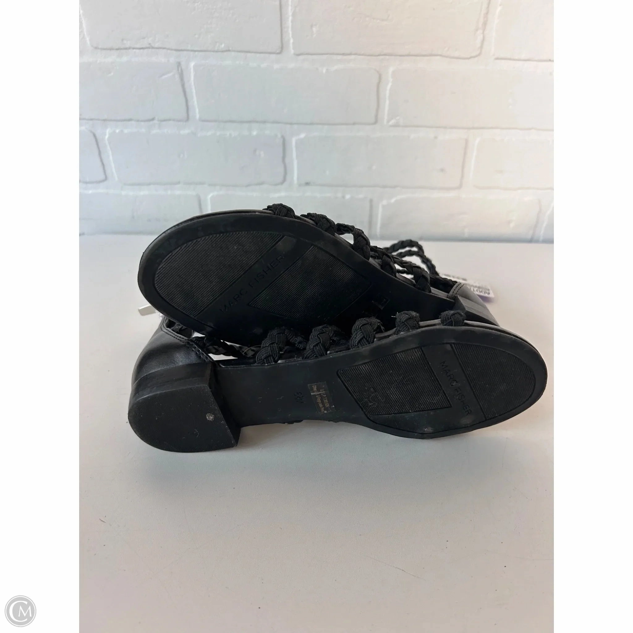 Sandals Flats By Marc Fisher In Black, Size: 6.5 Fashion Heels