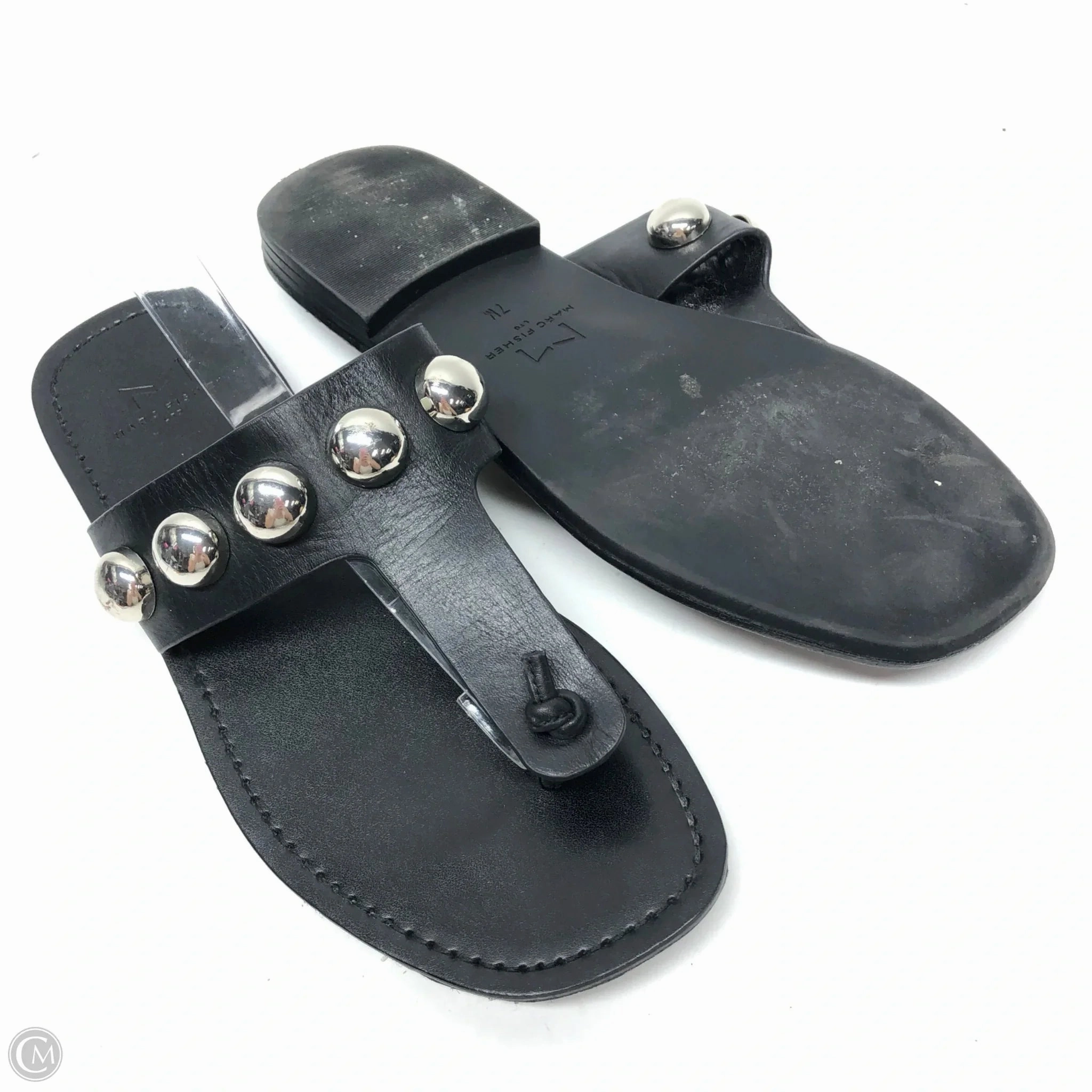 Sandals Flats By Marc Fisher In Black, Size: 7 Fashion Heels