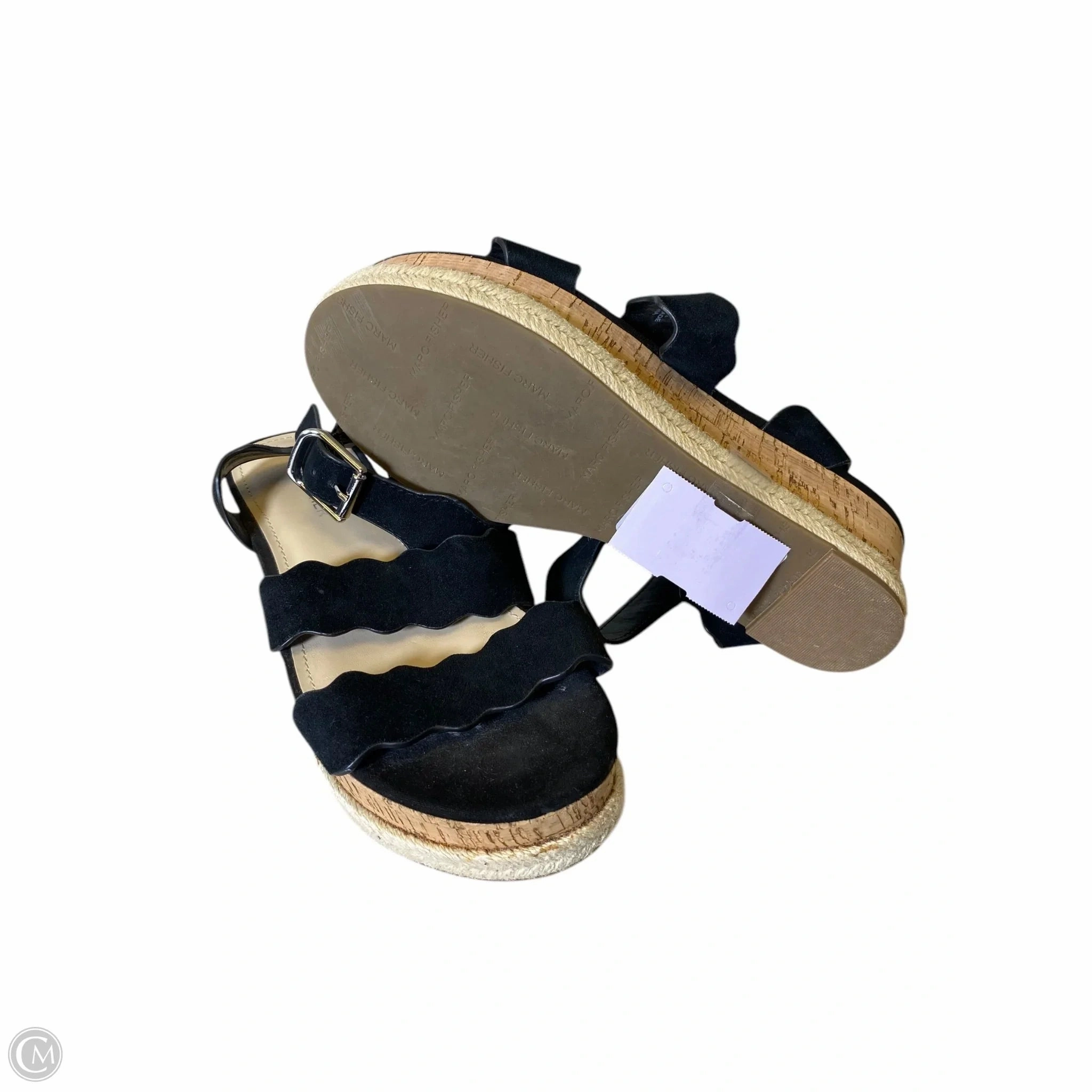 Sandals Flats By Marc Fisher In Black, Size: 8 Fashion Heels
