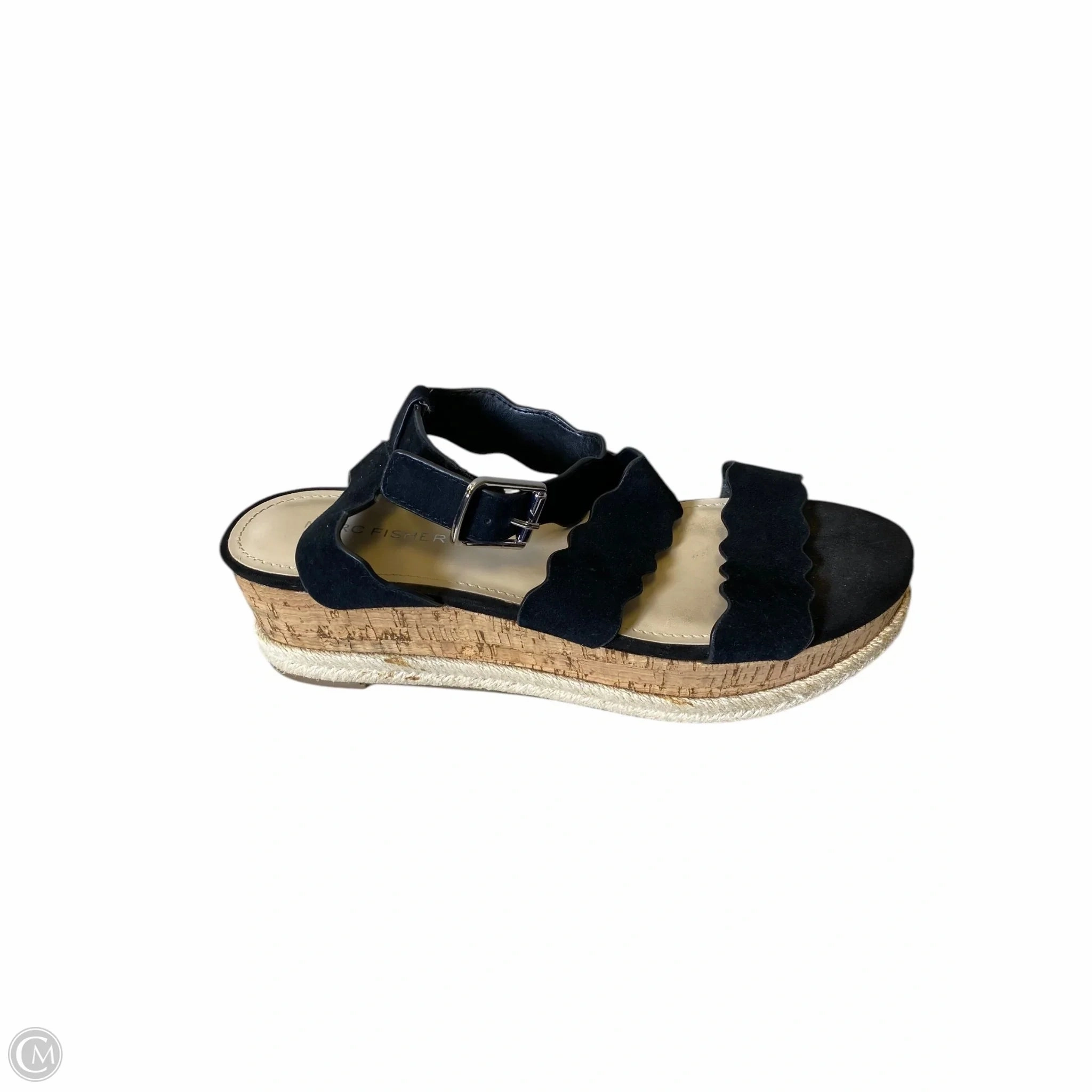 Sandals Flats By Marc Fisher In Black, Size: 8 Marc Fisher fashion shoes with block heels