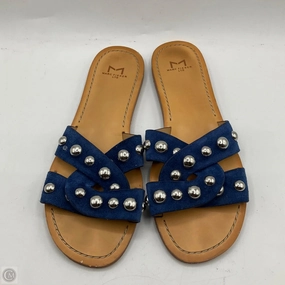 Sandals Flats By Marc Fisher In Blue & Tan, Size: 6.5 Marc Fisher fashion shoes with block heels