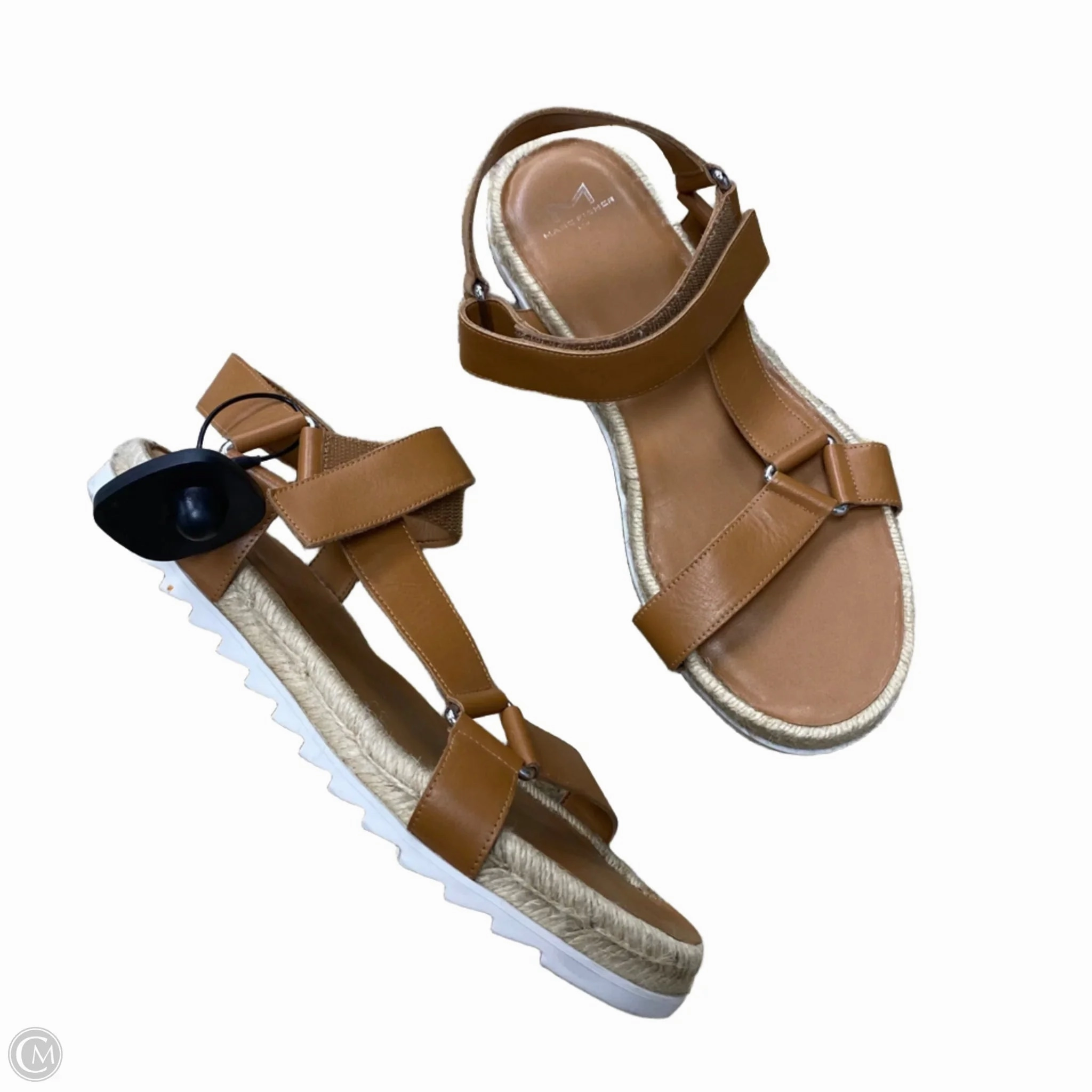 Sandals Flats By Marc Fisher In Brown, Size: 10 Marc Fisher fashion shoes with block heels