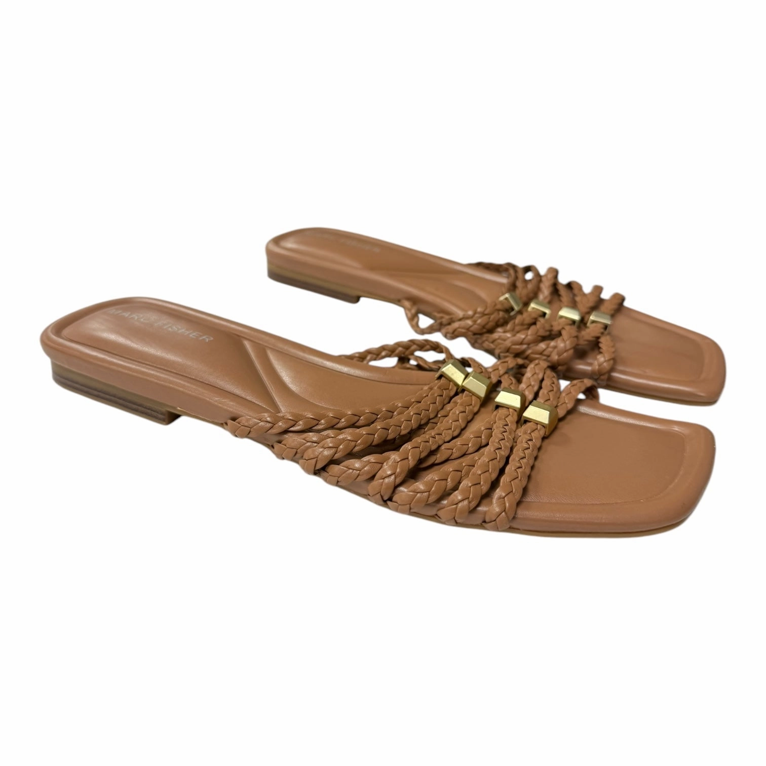 Sandals Flats By Marc Fisher In Brown, Size:8.5 Marc Fisher fashion shoes with block heels