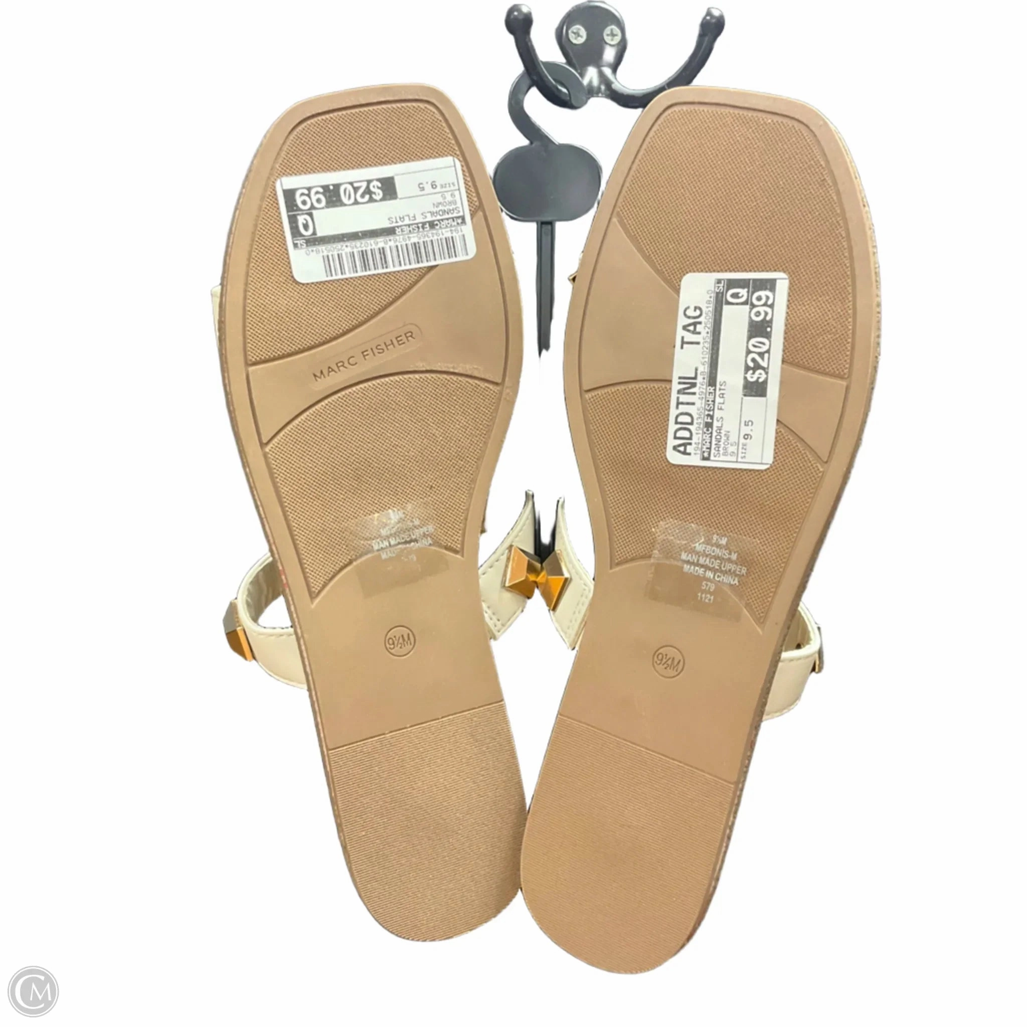 Sandals Flats By Marc Fisher In Brown, Size: 9.5 Fashion Heels