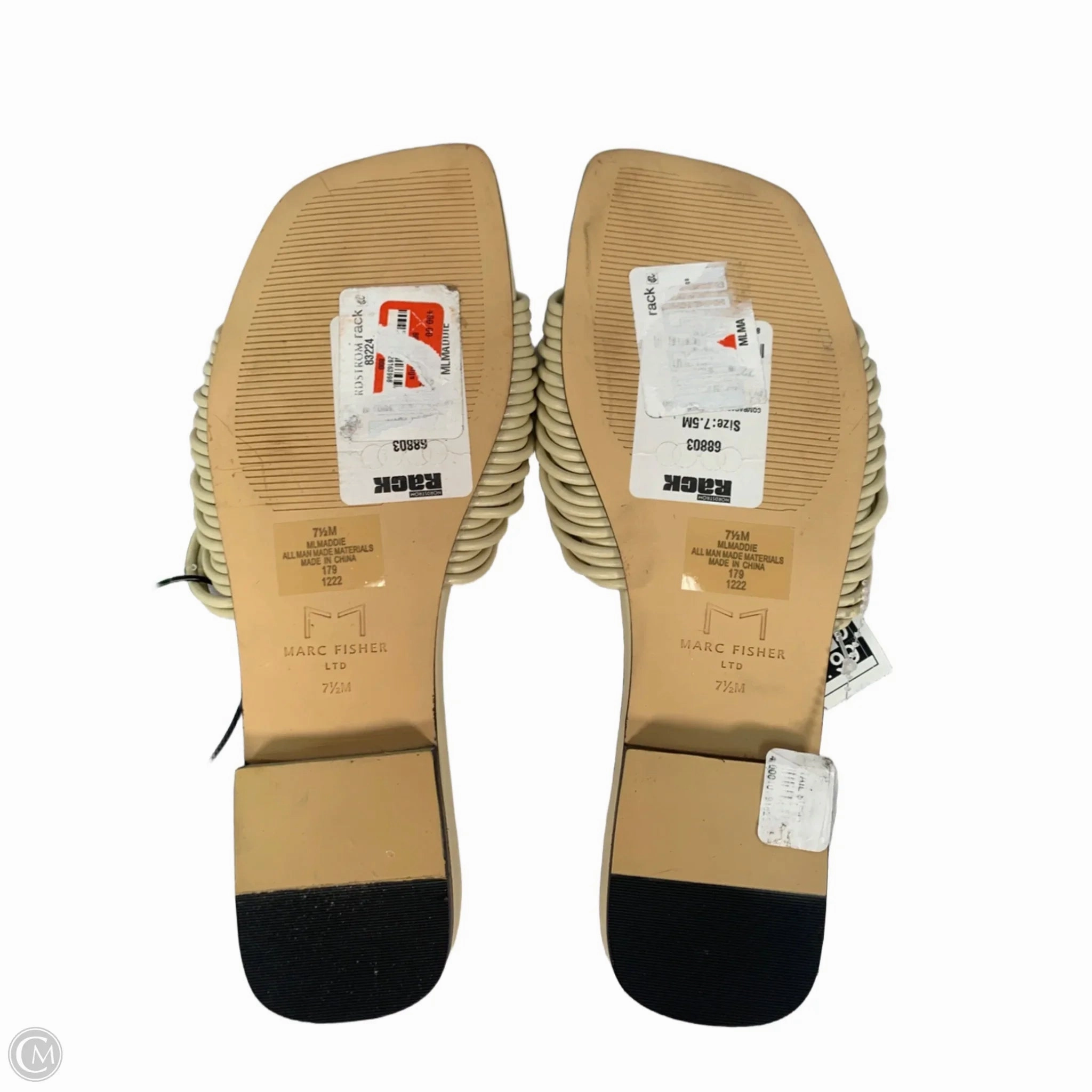 Sandals Flats By Marc Fisher In Cream, Size: 7.5 Fashion Heels