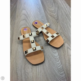 Sandals Flats By Marc Fisher In Cream, Size: 8 Marc Fisher fashion shoes with block heels