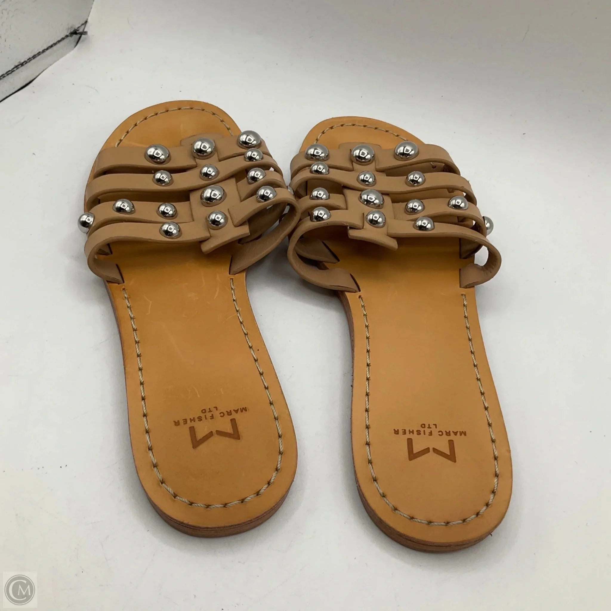 Sandals Flats By Marc Fisher In Tan, Size: 7 Fashion Heels
