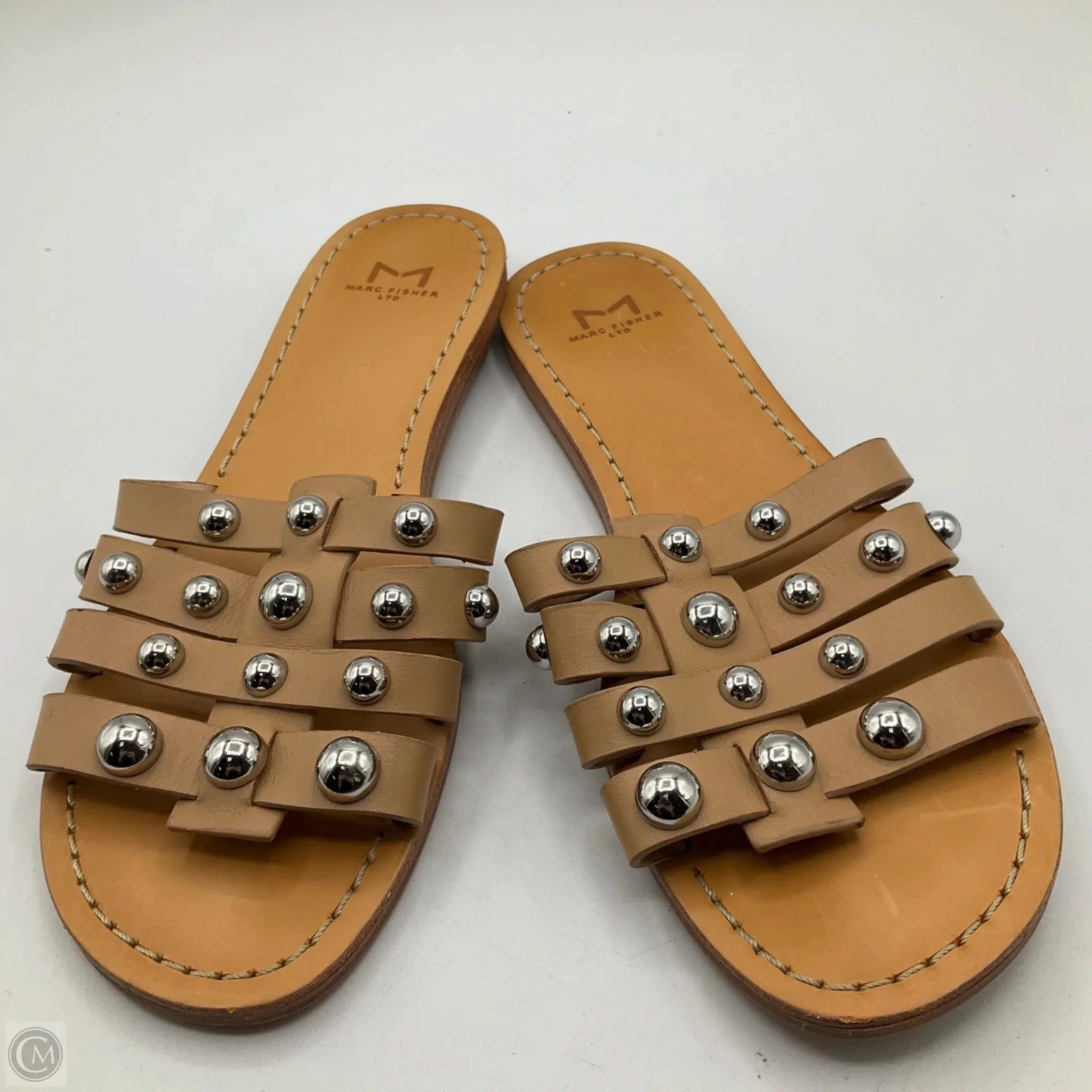 Sandals Flats By Marc Fisher In Tan, Size: 7 Fashion Heels