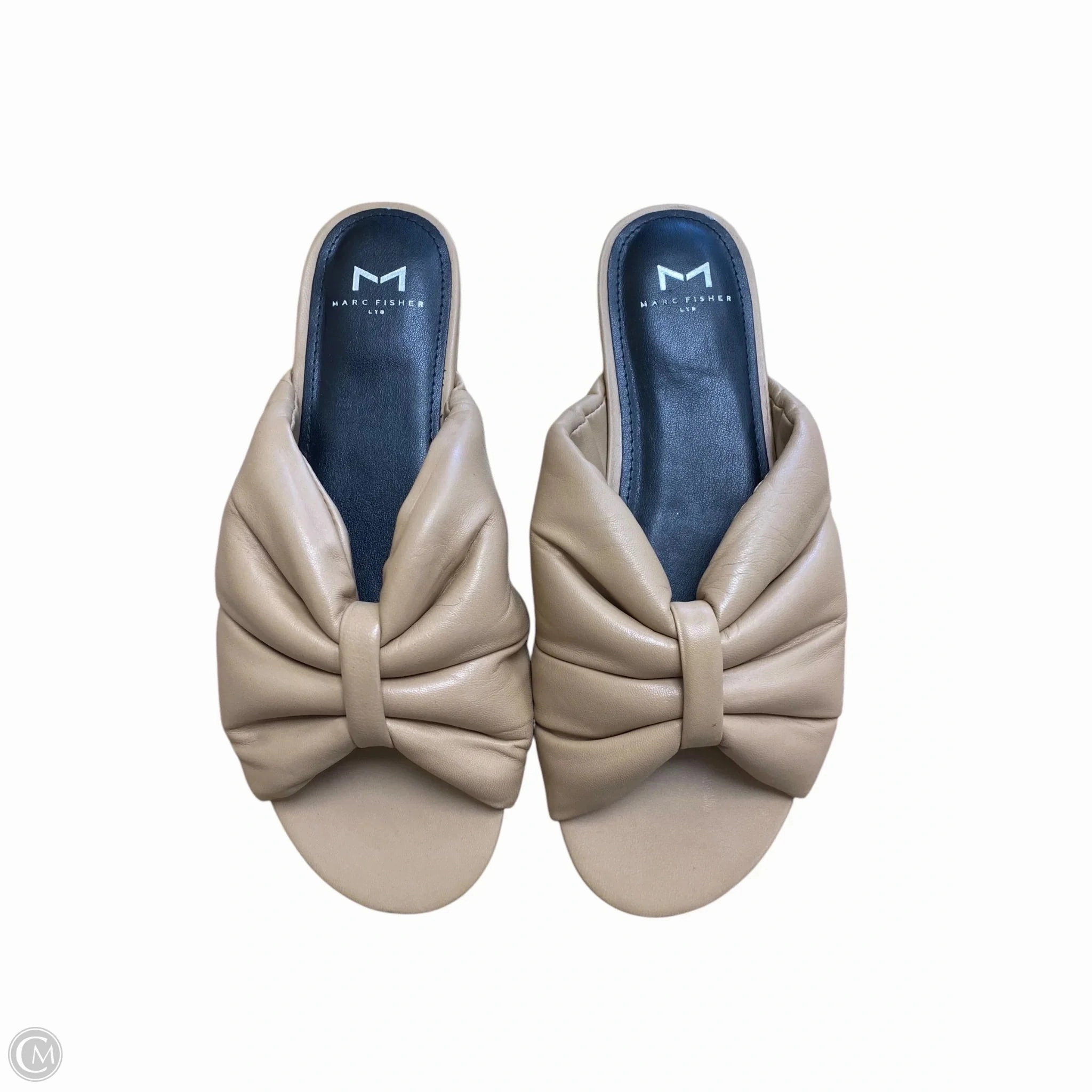 Sandals Flats By Marc Fisher In Tan, Size: 8 Marc Fisher fashion shoes with block heels