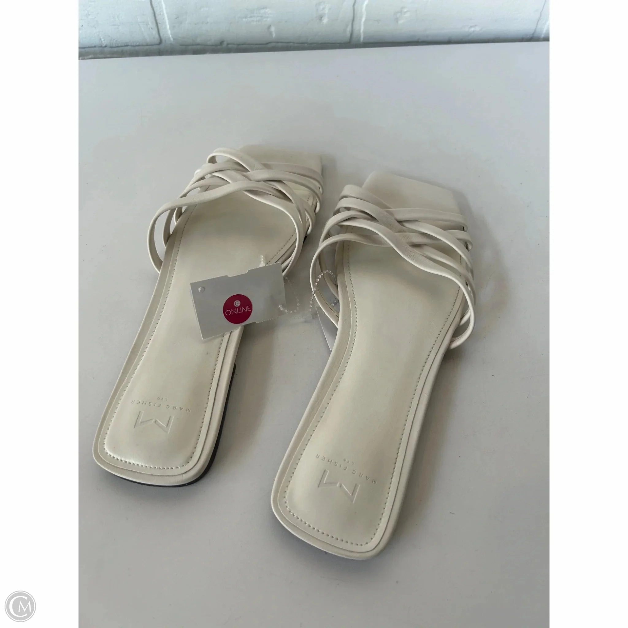 Sandals Flats By Marc Fisher In White, Size: 10 Fashion Heels
