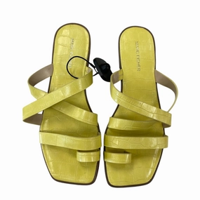Sandals Flats By Marc Fisher In Yellow, Size:8 Marc Fisher fashion shoes with block heels