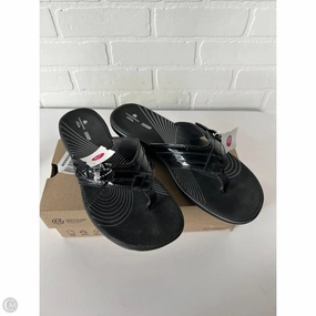 Sandals Flip Flops By Clarks In Black, Size: 11 Clarks leather shoes for daily wear