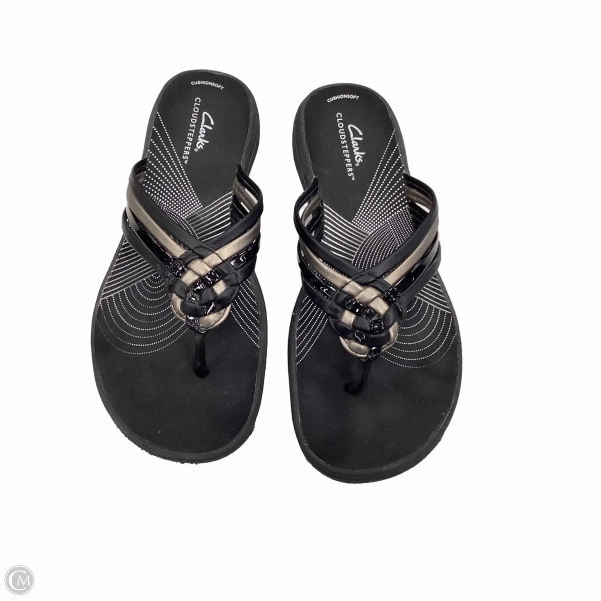 Sandals Flip Flops By Clarks In Black, Size: 8 Clarks leather shoes for daily wear