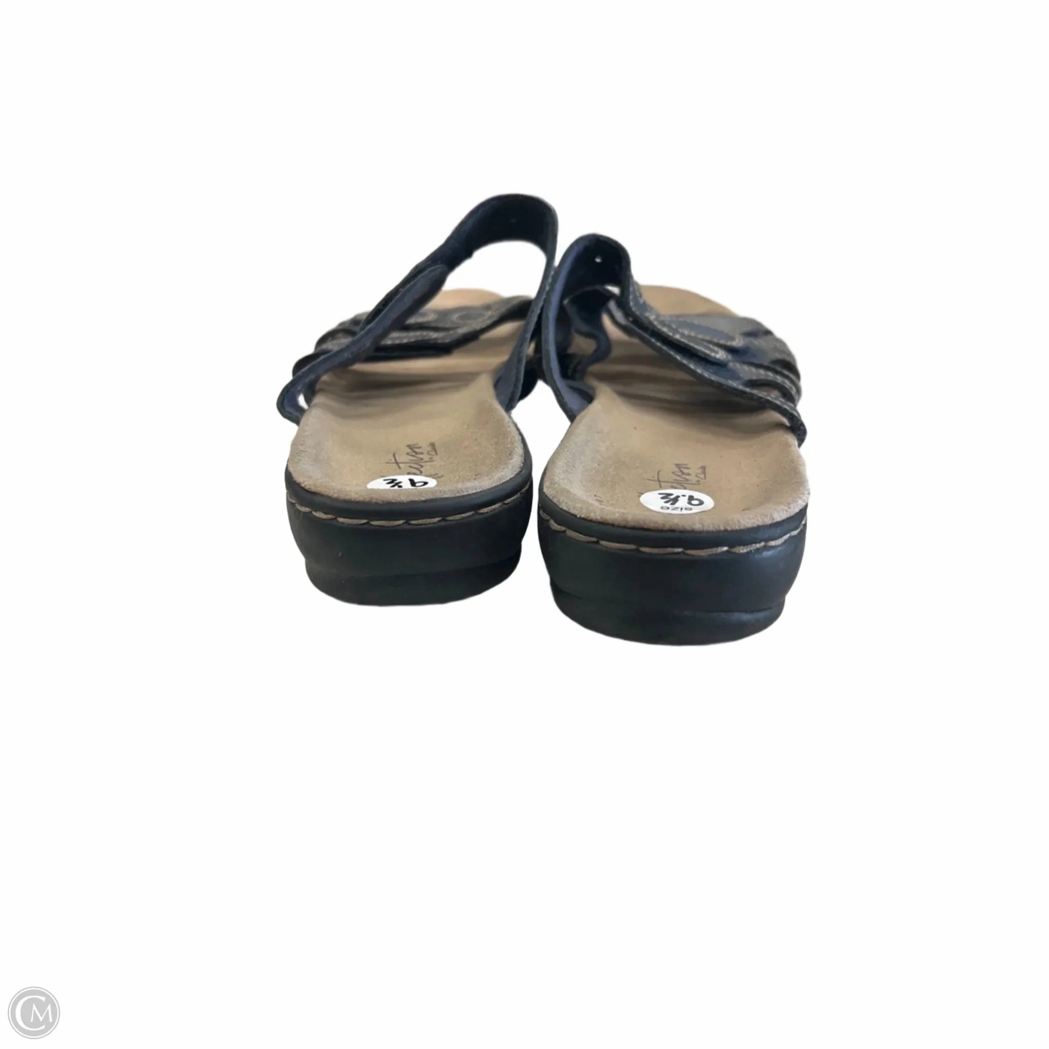 Sandals Flip Flops By Clarks In Blue, Size: 9.5 Leather Footwear