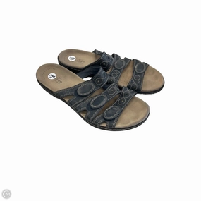 Sandals Flip Flops By Clarks In Blue, Size: 9.5 Clarks leather shoes for daily wear