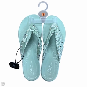 Sandals Flip Flops By Clarks In Green, Size: 8 Clarks leather shoes for daily wear