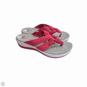 Sandals Flip Flops By Clarks In Pink, Size: 9 Clarks leather shoes for daily wear
