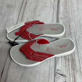 Sandals Flip Flops By Clarks In Red, Size:10 Clarks leather shoes for daily wear