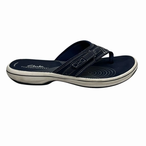 Sandals Flip Flops By Clarks In White, Size:7 Clarks leather shoes for daily wear