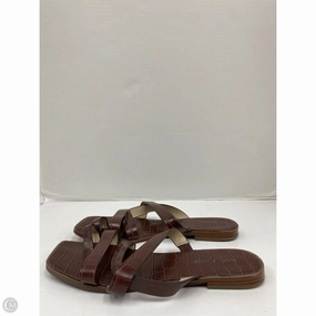 Sandals Flip Flops By Marc Fisher In Brown, Size: 8.5 Marc Fisher fashion shoes with block heels
