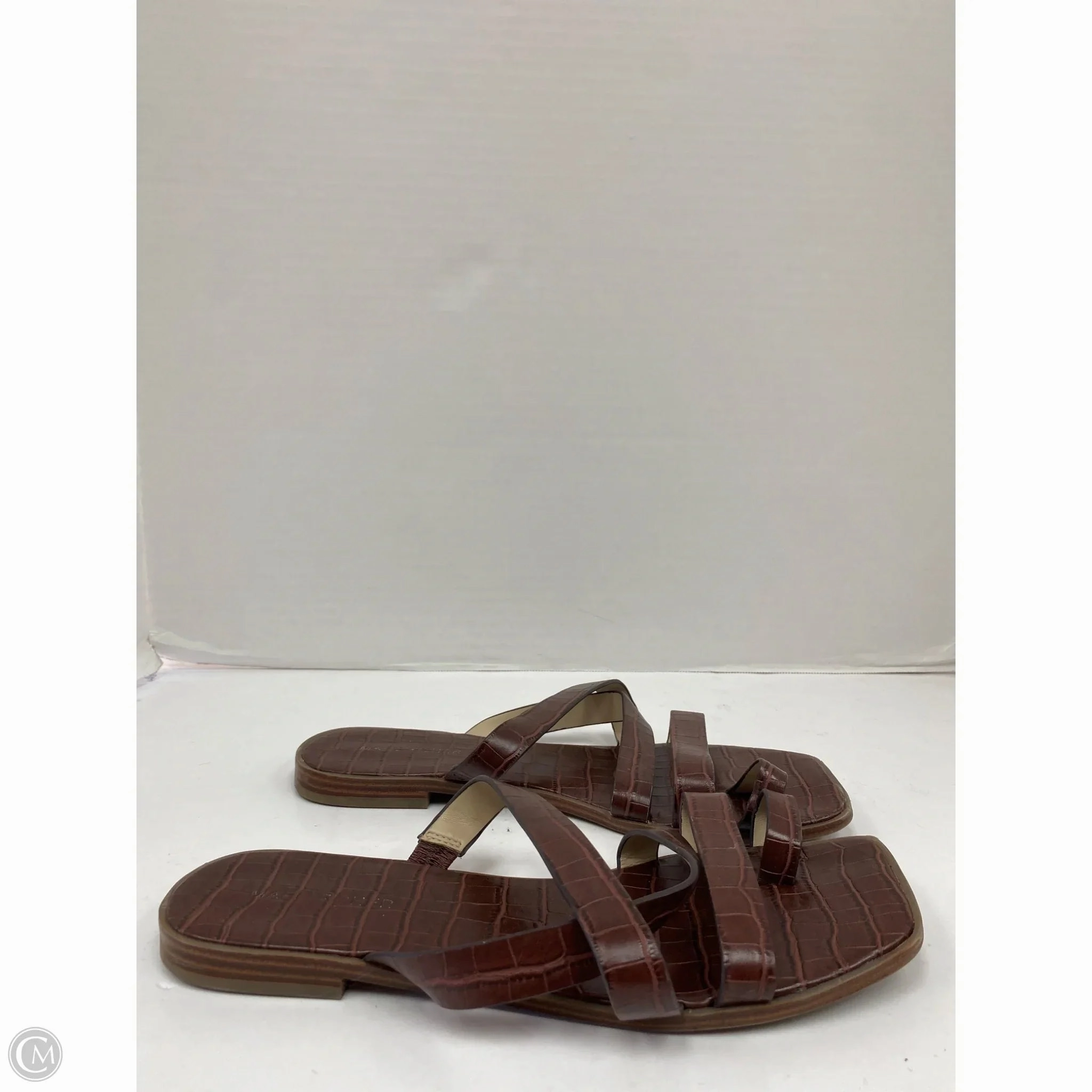 Sandals Flip Flops By Marc Fisher In Brown, Size: 8.5 Fashion Heels