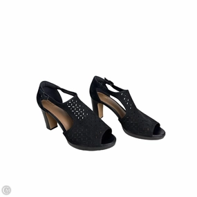 Sandals Heels Block By Clarks In Black, Size: 9.5 Clarks leather shoes for daily wear