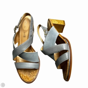 Sandals Heels Block By Clarks In Grey, Size: 7.5 Clarks leather shoes for daily wear