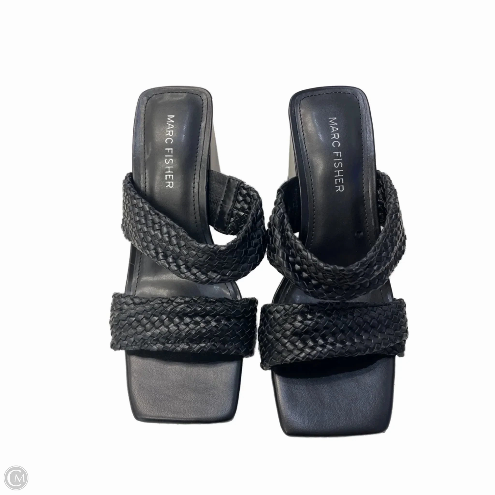 Sandals Heels Block By Marc Fisher In Black, Size: 7 Marc Fisher fashion shoes with block heels