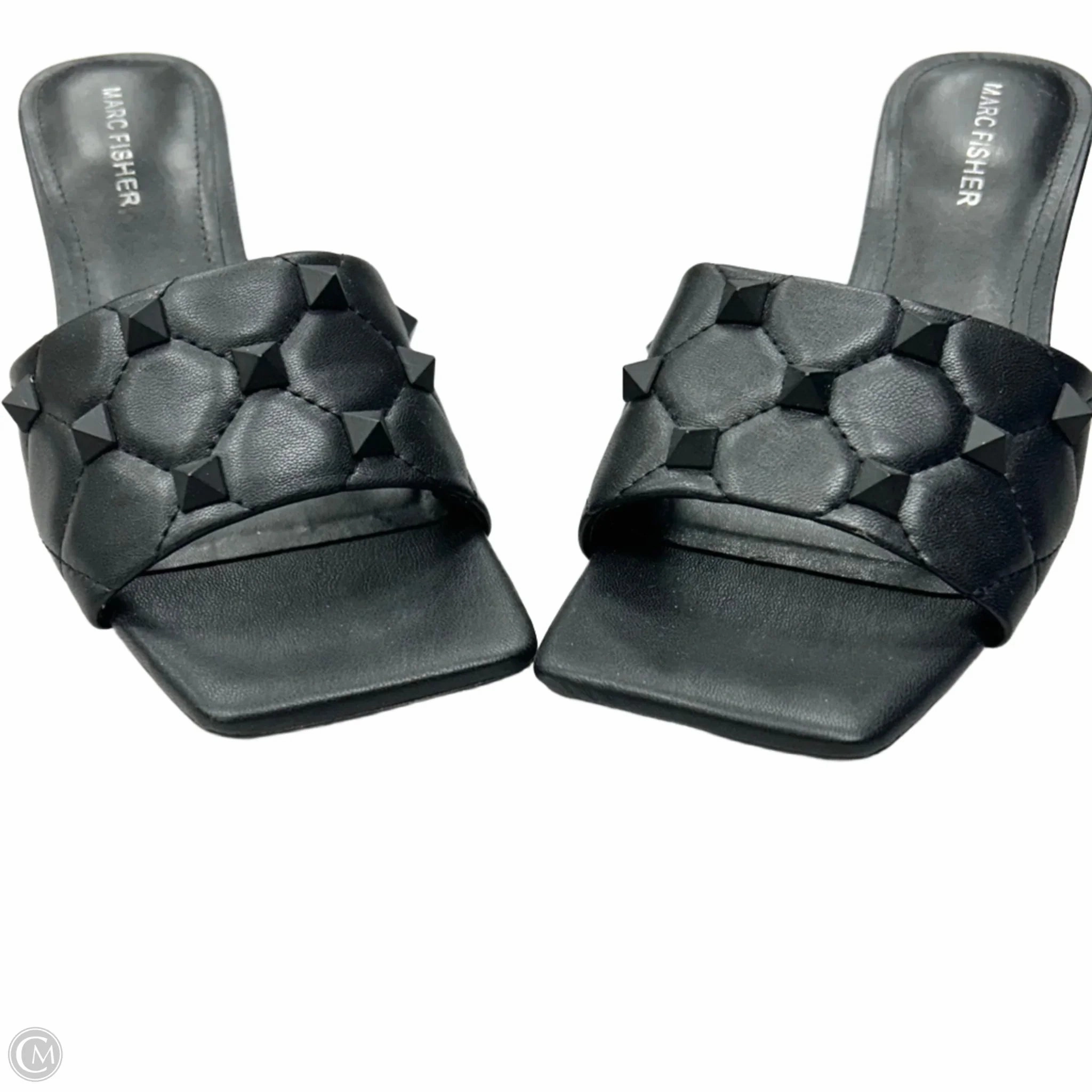 Sandals Heels Block By Marc Fisher In Black, Size: 8 Fashion Heels