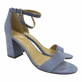 Sandals Heels Block By Marc Fisher In Blue, Size:8.5 Marc Fisher fashion shoes with block heels