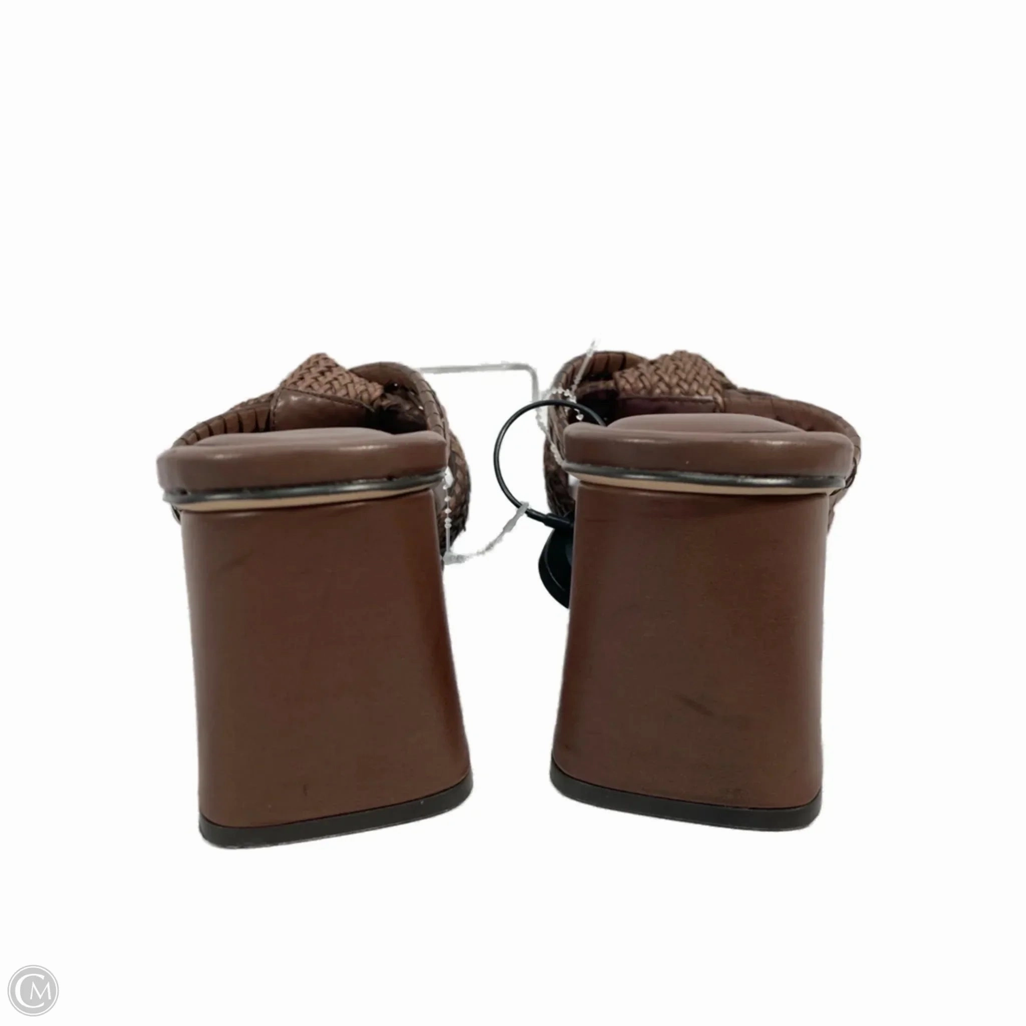 Sandals Heels Block By Marc Fisher In Brown, Size: 9.5 Fashion Heels