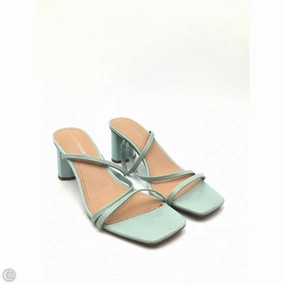Sandals Heels Block By Marc Fisher In Green, Size: 9.5 Marc Fisher fashion shoes with block heels