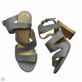 Sandals Heels Block By Marc Fisher In Grey, Size: 6.5 Marc Fisher fashion shoes with block heels