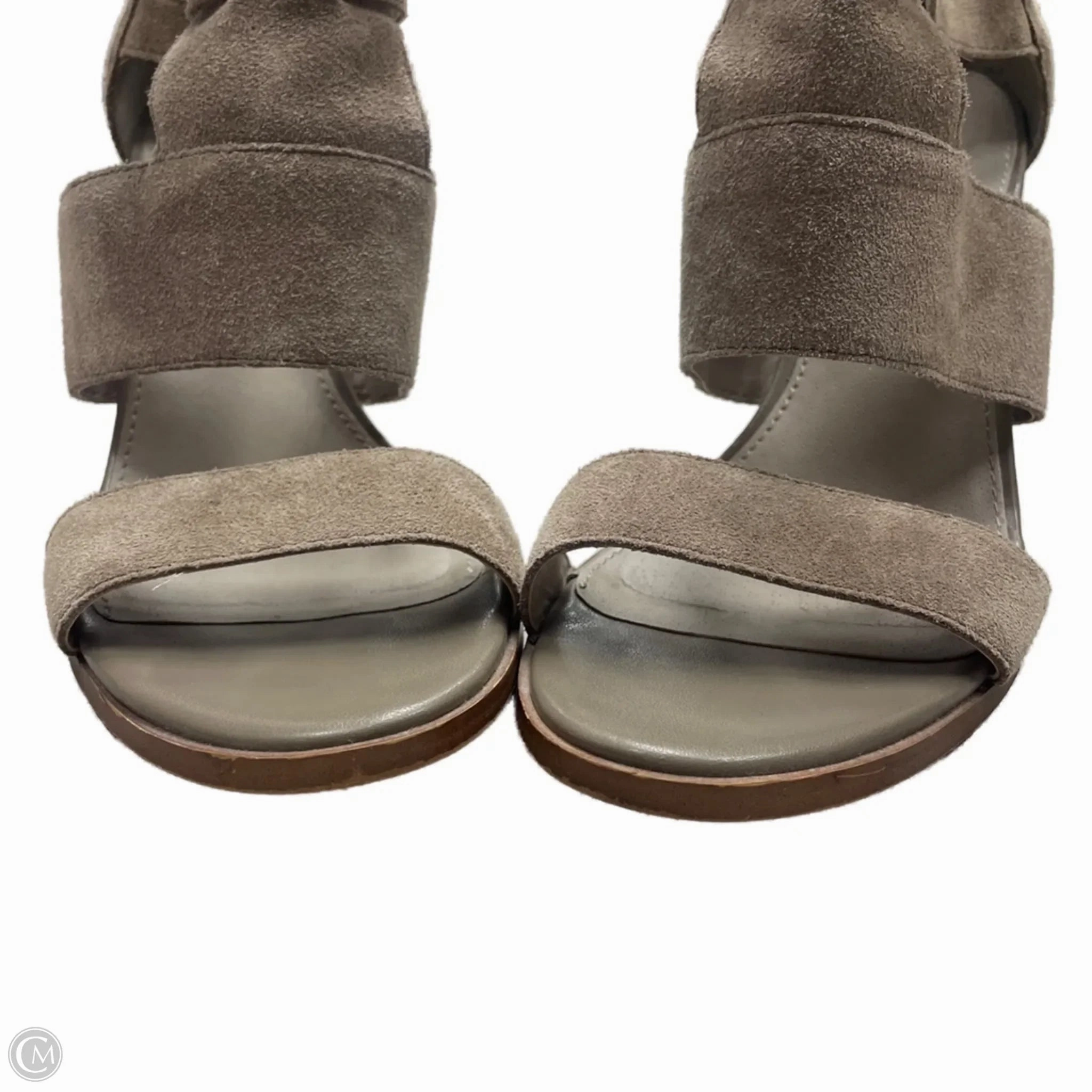 Sandals Heels Block By Marc Fisher In Grey, Size: 6.5 Fashion Heels