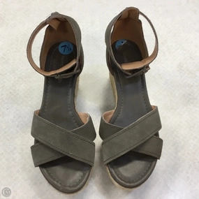 Sandals Heels Block By Marc Fisher In Grey, Size: 7.5 Marc Fisher fashion shoes with block heels