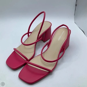 Sandals Heels Block By Marc Fisher In Pink, Size: 10 Marc Fisher fashion shoes with block heels