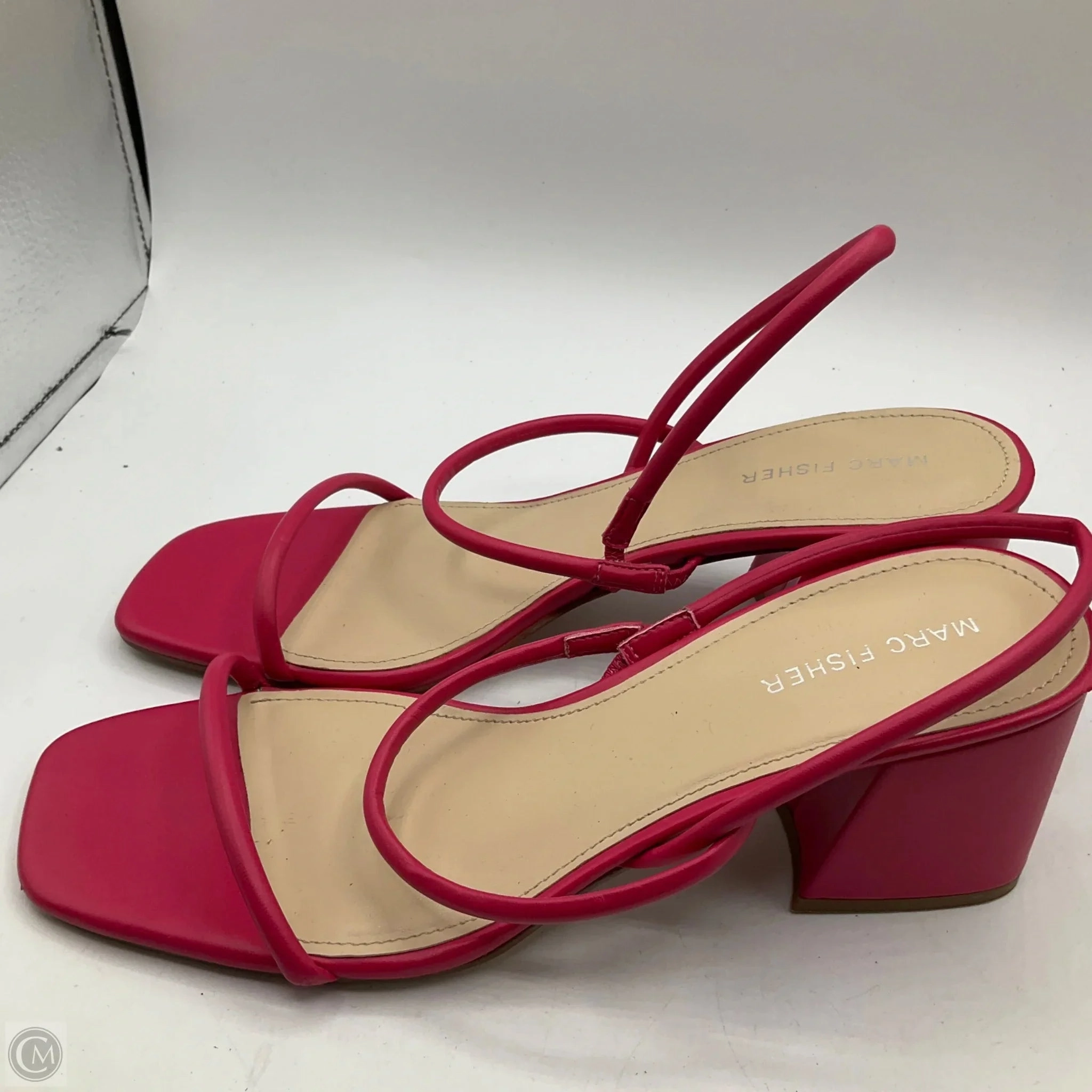 Sandals Heels Block By Marc Fisher In Pink, Size: 10 Fashion Heels