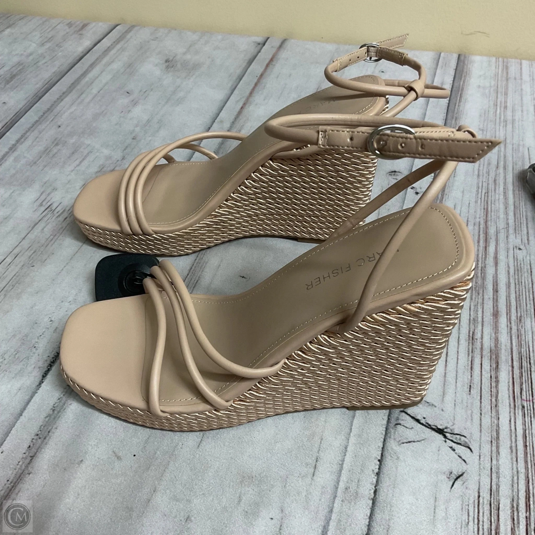 Sandals Heels Block By Marc Fisher In Pink, Size: 8.5 Marc Fisher fashion shoes with block heels