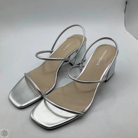 Sandals Heels Block By Marc Fisher In Silver, Size: 9 Marc Fisher fashion shoes with block heels