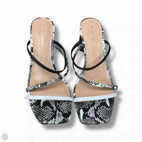 Sandals Heels Block By Marc Fisher In Snakeskin Print, Size: 8.5 Marc Fisher fashion shoes with block heels